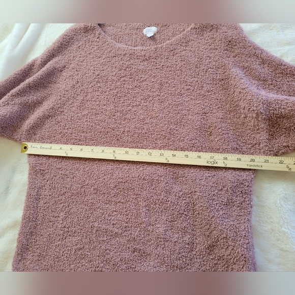 Stars Above - Women's Fuzzy Mauve Crew Neck Sweater Size Med - Picture 5 of 7
